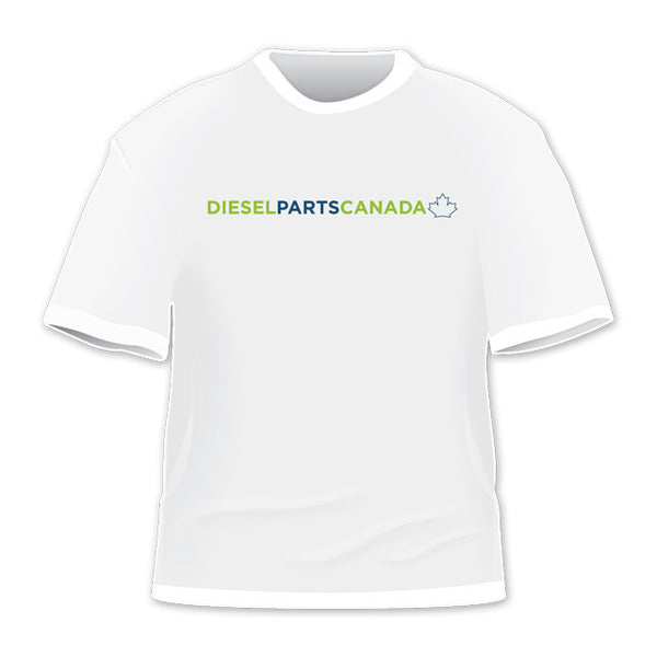 Diesel Parts Canada T-Shirt in White (Standard Logo) - Diesel Parts Canada